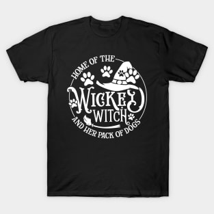 Home Of The Wicked Witch And Her Pack Of Dog Funny Halloween T-Shirt